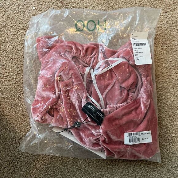 NWT MINKPINK Mekness Rouched Blush Top S - Picture 7 of 7
